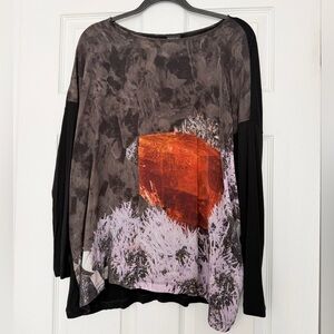 Bitte Kai Rand Size M • Long Sleeve Blouse Top Black.